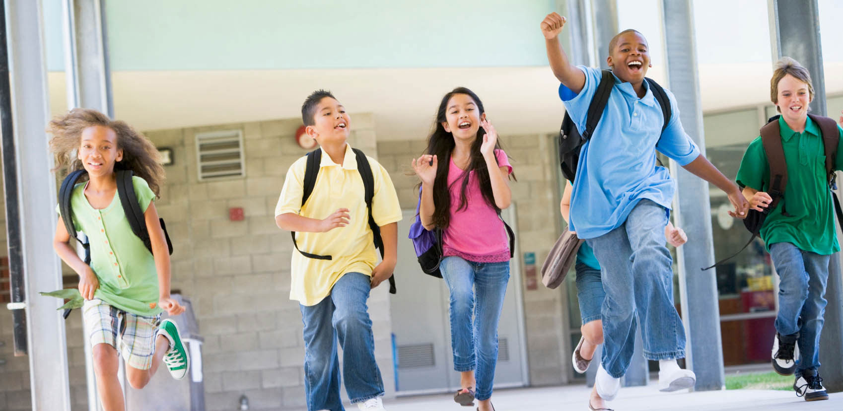 Image of happy middle school kids
